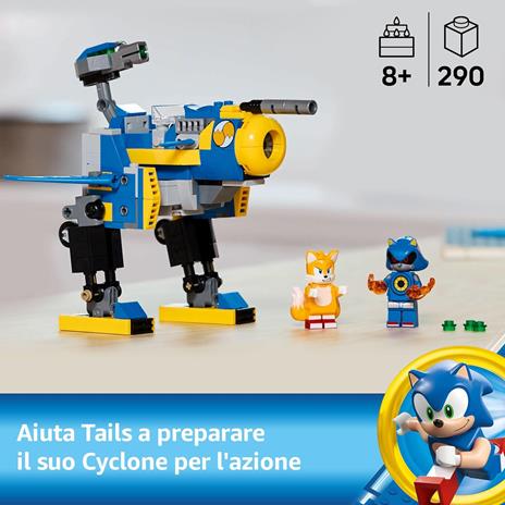 LEGO Sonic 77002 Cyclone vs. Metal Sonic, Giochi d'Azione per Bambini 8+ Mech Robot Giocattolo Trasformabile e Personaggio - 2