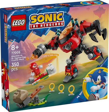 LEGO Sonic (77005). Knuckles vs. il Mech Egg Crusher del Dr. Eggman - 5