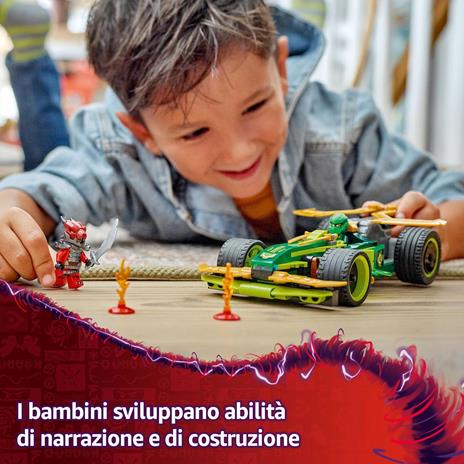 LEGO NINJAGO 71828 Racer Pull-Back di Lloyd - Modello di Auto da Corsa Giocattolo con 2 Minifigure e Armi, Giochi Bambini 7+ - 5