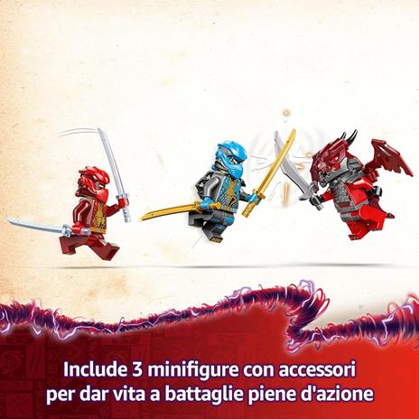 LEGO NINJAGO 71830 Mech Storm Rider di Kai - 2 Veicoli Trasformabili in Figura Snodabile e Moto Giocattolo, Giochi Bambini 7+ - 4