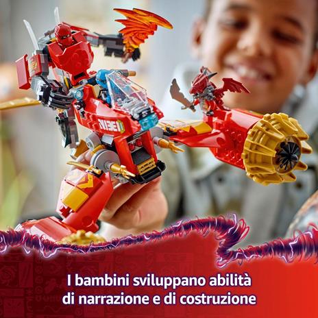 LEGO NINJAGO 71830 Mech Storm Rider di Kai - 2 Veicoli Trasformabili in Figura Snodabile e Moto Giocattolo, Giochi Bambini 7+ - 6