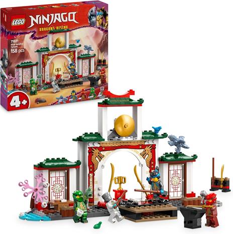 LEGO NINJAGO 71831 Tempio dello Spinjitzu Ninja - Set Giocattolo con 4 Minifigure, Drago, Armi e Accessori, Giochi Bambini 4+