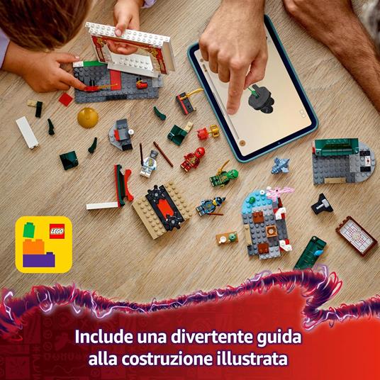 LEGO NINJAGO 71831 Tempio dello Spinjitzu Ninja - Set Giocattolo con 4 Minifigure, Drago, Armi e Accessori, Giochi Bambini 4+ - 4