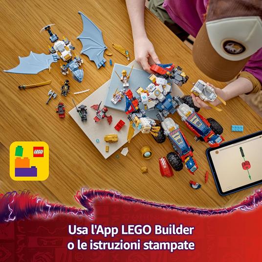 LEGO NINJAGO 71834 Mech Ultra Combinatore di Zane - Robot Giocattolo 4 in 1 Separabile in 4 Modellini, Giochi per Bambini 9+ - 6