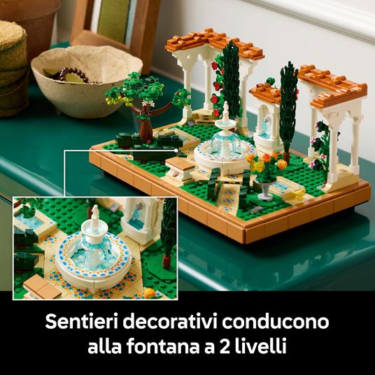 LEGO Icons 10359 Il Giardino della Fontana, Modellino da Costruire per Adulti da Collezione, Idea Regalo per Donna o Uomo - 3