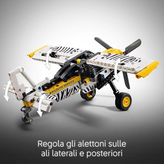 LEGO Technic 42198 Aereo Bush, Aeroplano Giocattolo da Costruire, Giochi per Bambini 8+, Modellino di Veicolo con Funzioni - 4