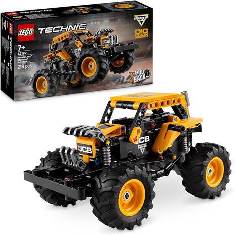 LEGO Technic 42199 Pull-Back Monster Jam DIGatron, Monster Truck Giocattolo Costruire, Giochi Bambini 7+, Regalo Fan Veicoli