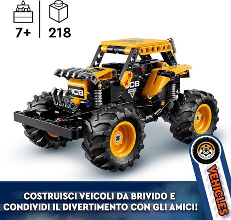LEGO Technic 42199 Pull-Back Monster Jam DIGatron, Monster Truck Giocattolo Costruire, Giochi Bambini 7+, Regalo Fan Veicoli - 5