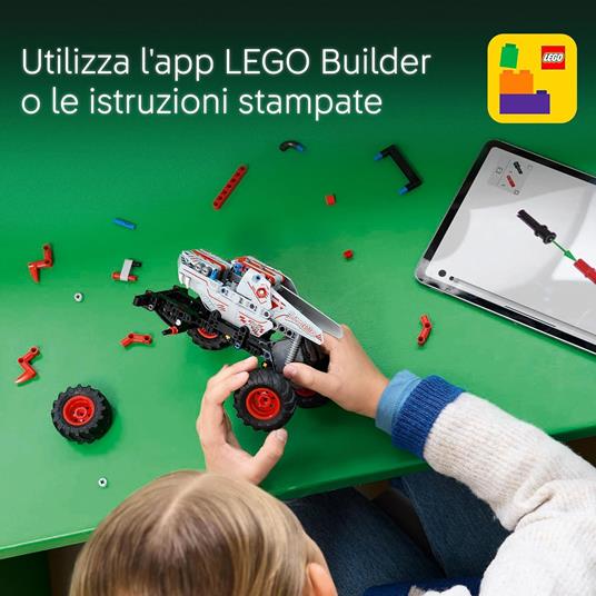 LEGO Technic 42200 Pull-Back ThunderROARus, Monster Truck Giocattolo da Costruire, Giochi Bambini 7+, Regalo Fan Monster Jam - 6