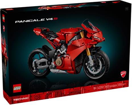LEGO Technic 42202 Motocicletta Ducati Panigale V4 S, Modello per Adulti da Collezione Uomo o Donna Fan Moto