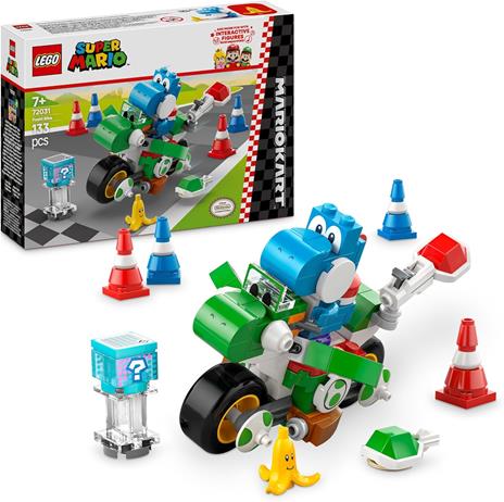 LEGO Super Mario 72031 Mario Kart : Moto Yoshi, Giocattolo Interattivo, Giochi per Bambini 7+, Regalo Nintendo da Collezione