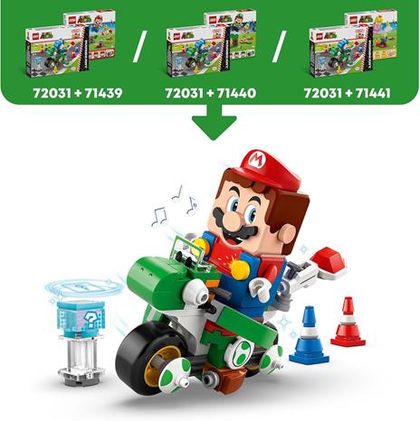 LEGO Super Mario 72031 Mario Kart : Moto Yoshi, Giocattolo Interattivo, Giochi per Bambini 7+, Regalo Nintendo da Collezione - 3