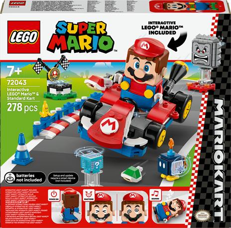 LEGO Super Mario (72043). Mario Kart  LEGO® Mario interattivo e Kart standard