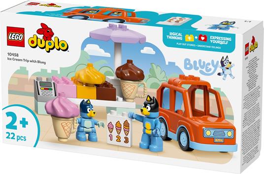 LEGO DUPLO Berry 2025 (10458). Visita alla gelateria di Bluey