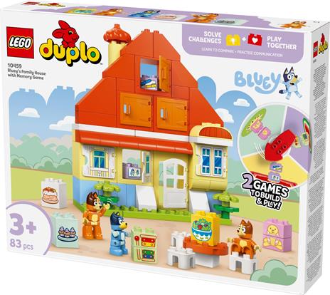 LEGO DUPLO Berry 2025 (10459). Casa della Famiglia di Bluey con gioco di memoria