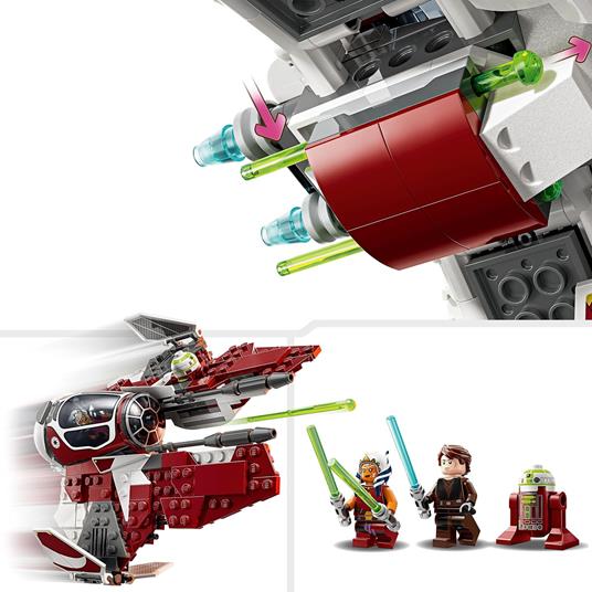 LEGO Star Wars 75401 Jedi Interceptor di Ahsoka con Minifigure di Anakin Skywalker Droide, Starfighter Giocattolo Bambini 8+ - 4