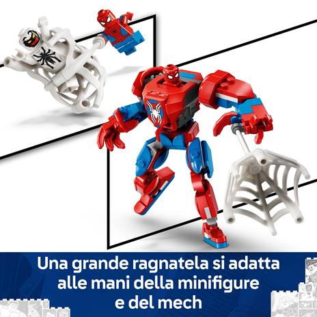 LEGO Marvel 76308 Mech di Spider-Man Contro Anti-Venom, Action Figure Giocattolo Snodabile  2 Minifigure, Giochi Bambini 6+ - 3