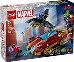 Auto di Iron Man Car e Black Panther contro Hulk rosso -  Marvel 76310