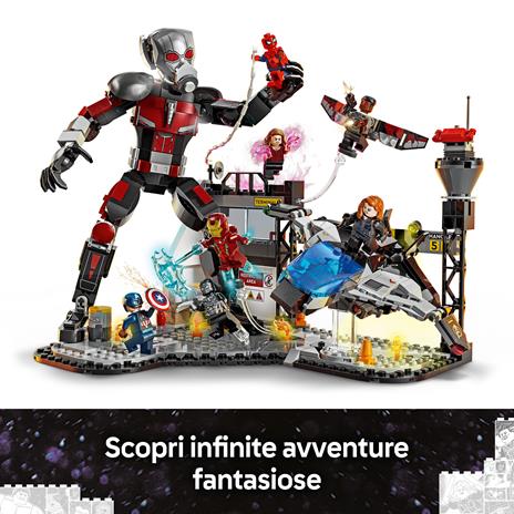 LEGO Marvel 76314 Azione di Battaglia Captain America: Civil War, 8 Minifigure Avengers e Aereo Giocattolo Quinjet - 4