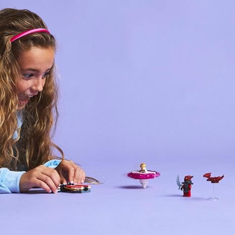 LEGO NINJAGO 71824 Spinner del Drago Spinjitzu di Sora - Trottola Giocattolo con 2 Minifigure e Armi, Giochi per Bambini 6+ - 6
