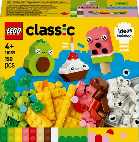LEGO Classic 11039 Alimenti Creativi, Set di Giochi di Fantasia per Bambini 4+ con Cibo Giocattolo da Costruire, Idea Regalo