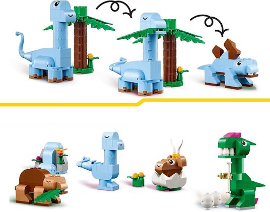LEGO Classic 11041 Dinosauri Creativi, Giochi Bambini 5+, Colorati