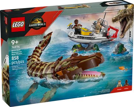 LEGO Jurassic World (76974). Lattacco del Mosasauro in mattoncini