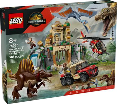 LEGO Jurassic World (76976). Missione aerea con Spinosauro e Quetzalcoatlus