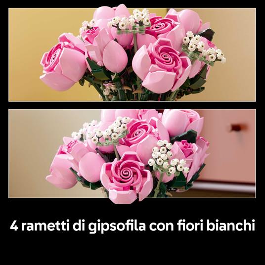LEGO 10374. Bouquet di rose rosa - 4