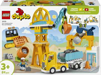LEGO DUPLO Town (10476). Cantiere e veicoli 3 in 1