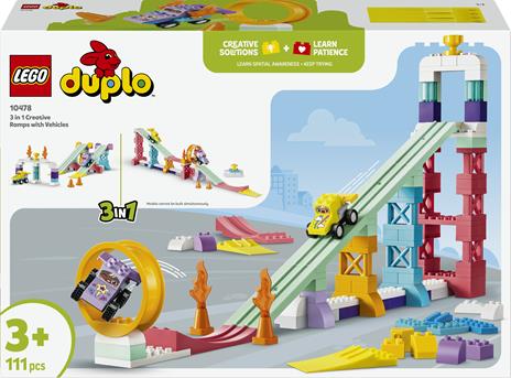 LEGO (10478). Rampe creative 3 in 1 con veicoli