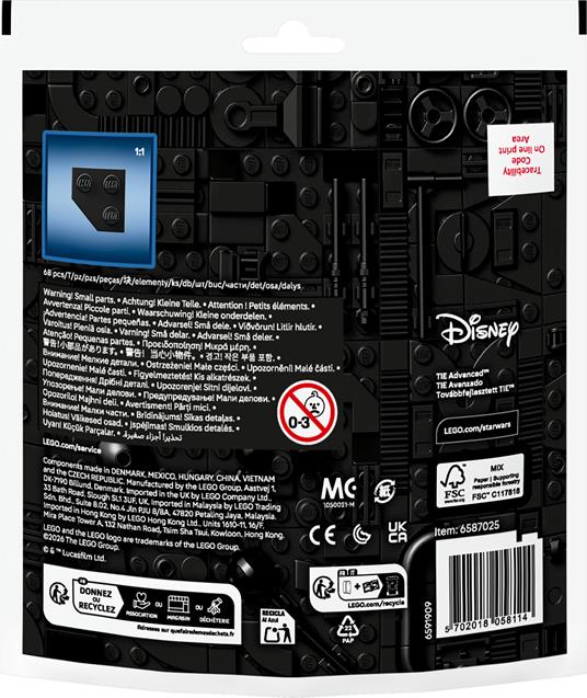 LEGO Star Wars (30727). Mini-modello di TIE Advanced - 3