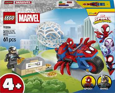 Giocattolo LEGO Marvel Super Heroes (11206). Spidey sulla moto contro Rhino LEGO