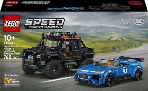 Giocattolo LEGO Speed Champions (77264). Jaguar Project 7 e Land Rover Defender LEGO