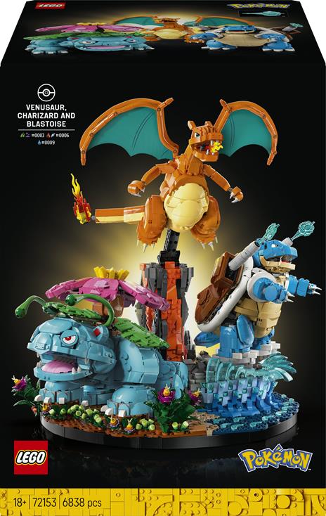 LEGO Venusaur, Charizard e Blastoise