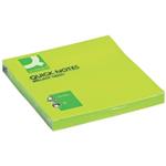 Foglietti riposizionabili Q-Connect 70 g/m² verde neon 76x76 mm 6 blocchetti da 75 ff - KF10515