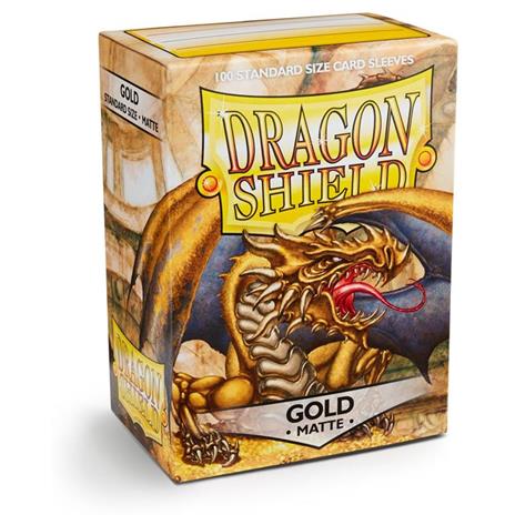 Dragon Shield. Matte Gold. 100 bustine protettive