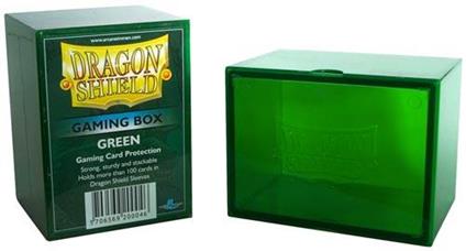 DRAGON SHIELD Gaming Box Scatola porta carte a incastro capienza 100 carte imbustate Green