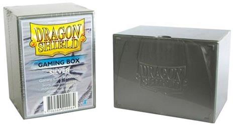 DRAGON SHIELD Gaming Box Scatola porta carte a incastro capienza 100 carte imbustate Silver - 2