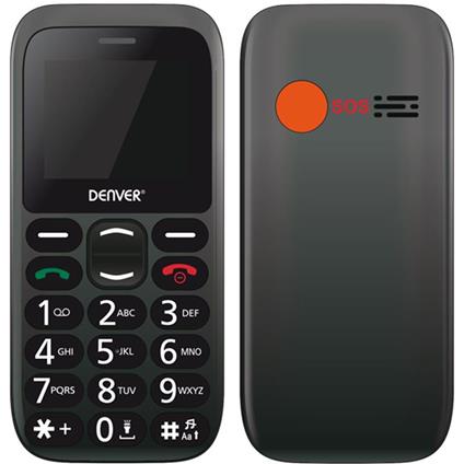 Denver BAS-18300M cellulare 4,5 cm (1.77") 70 g Nero Telefono per anziani