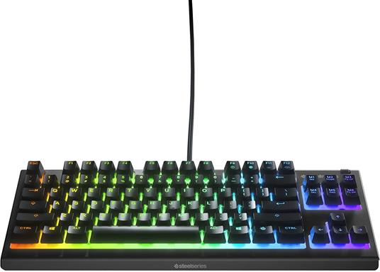 SteelSeries Apex 3 TKL - RGB Tastiera da Gaming - Fattore di Forma Compatto Senza tastierino numerico studiato per Gli Esport - Illuminazione RGB a 8 Zone - Layout Tedesco QWERTZ - 5