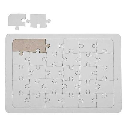 Puzzle decorativo bianco 21 x 30 cm - 30 pezzi