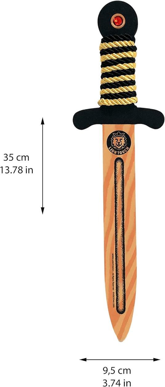 Pugnale Legno Morbido Nero E Oro (51005LT) - 2