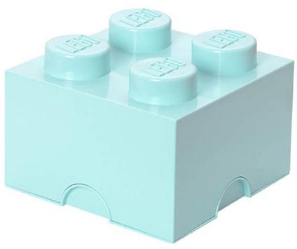 Contenitore LEGO Brick 4 Azzurro Acqua