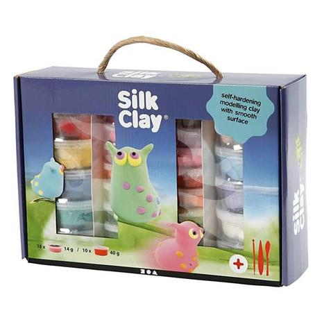 Silk Clay 98110 Self-Hardening Modelling Clay With Smooth Surface Sortierte Farben - 3