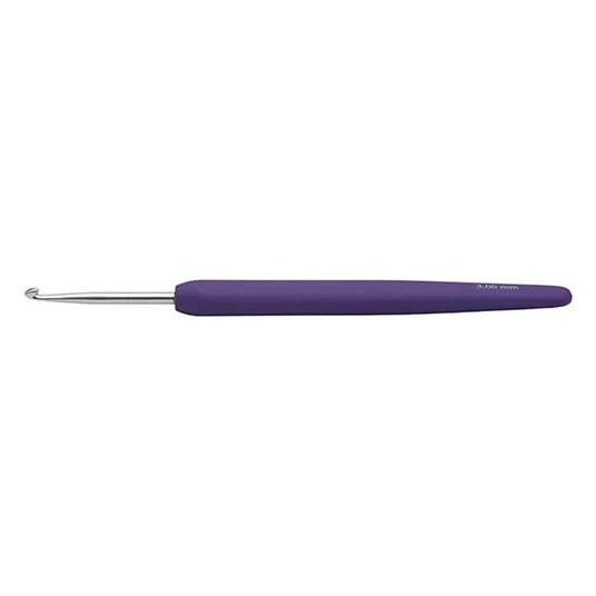 Ago a uncino ergonomico viola - 3 mm
