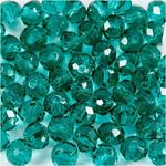 45 perline rotonde sfaccettate Ø 4 mm - blu verde