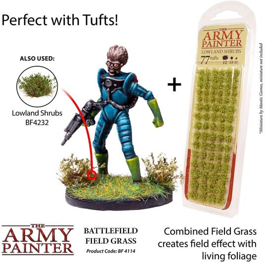 The Army Painter | Battlefield Field Grass | Materiale per Basette | Erba Alta e Selvatica per Modelli in Miniatura | Aspetto Realistico - 4