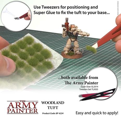 The Army Painter | Battlefield Tufts | Ciuffi d'Erba per Basette | Erba Boschiva | Woodland Tuft - 3