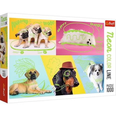 Puzzle da 1000 Pezzi. Neon Color Line: Far out Dogs